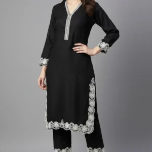 Black Khadar Co-ord Set