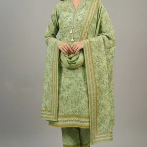 3 Piece Embroidered Stitched Suit